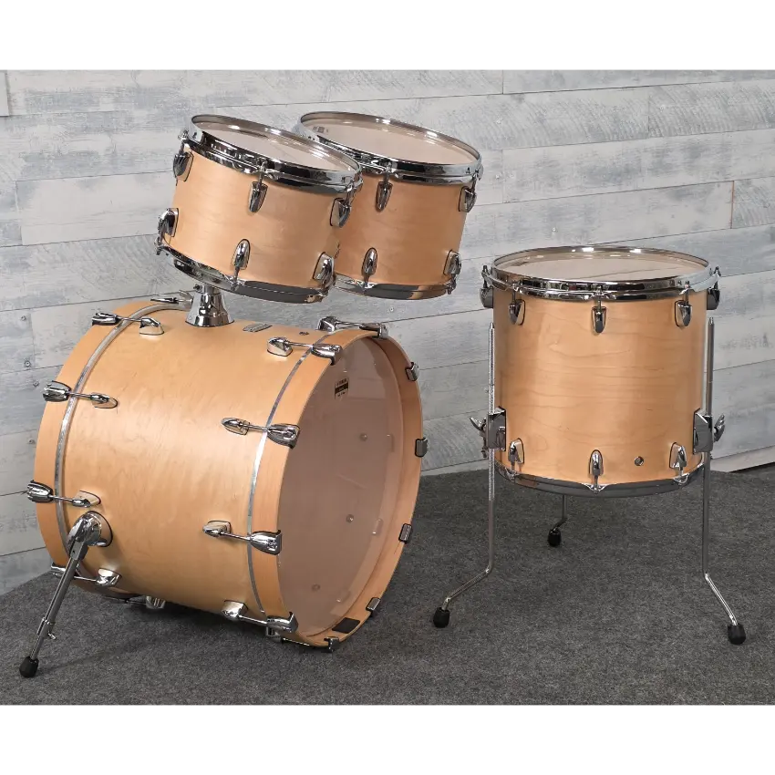 Used Yamaha Tour Custom Maple 4pc Drum Set w/20BD Butterscotch Satin - Good - Drum Center Of Portsmouth