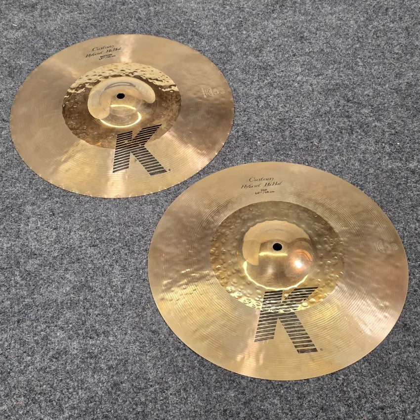Used Zildjian K Hybrid Hi Hat Cymbals 14" - Very Good - Drum Center Of Portsmouth