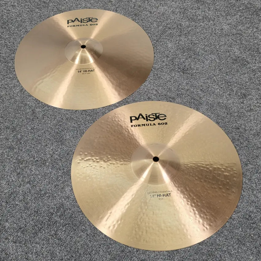 Used Paiste Formula 602 Modern Essentials Hi Hat Cymbals 14" - Excellent - Drum Center Of Portsmouth