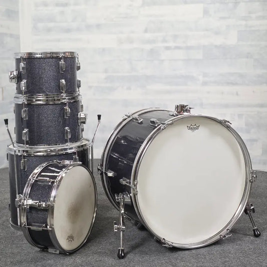 Used Misc MIJ 5pc Drum Set Grey Sparkle Wrap - Good - Drum Center Of Portsmouth
