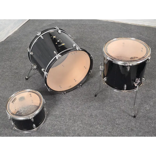 Used Sound Percussion 3pc Drum Set Black Wrap - Fair - Drum Center Of Portsmouth