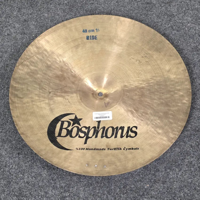 Used Bosphorus Traditional Ride Cymbal 19" w/Rivets - Good - Drum Center Of Portsmouth