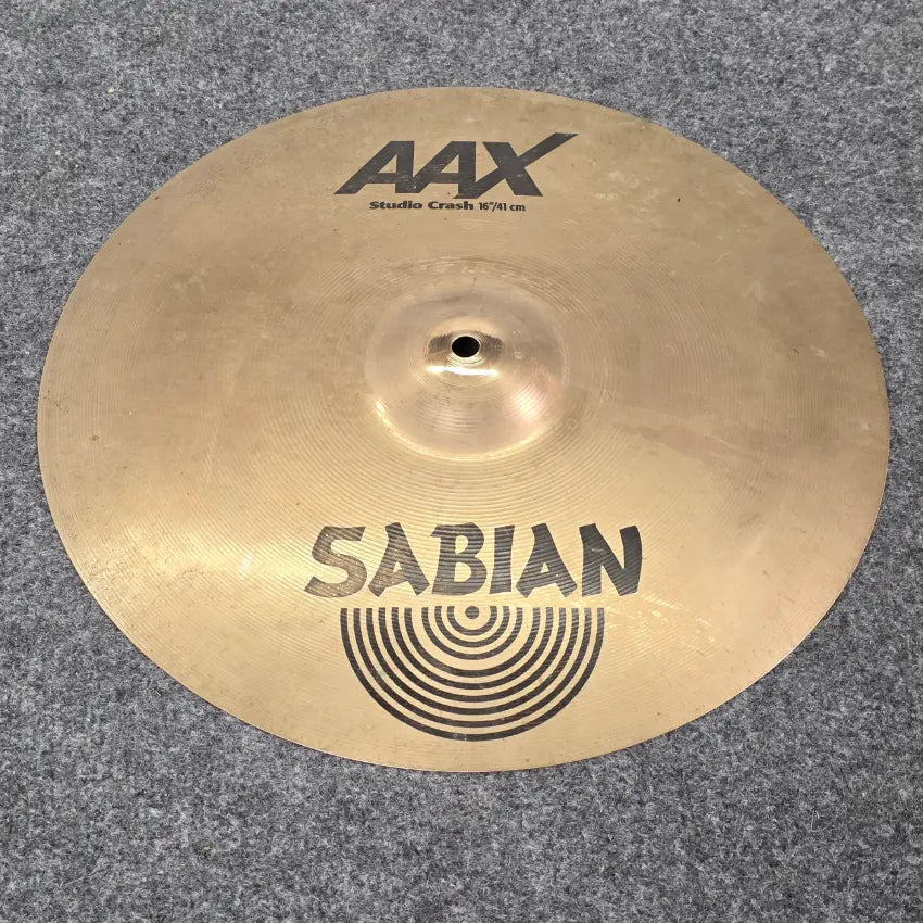 Used Sabian AAX Studio Crash Cymbal 16" - Good - Drum Center Of Portsmouth