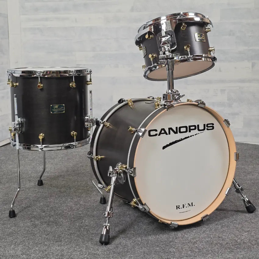 Canopus RFM 3pc Jazz Drum Set Charcoal Oil - Drum Center Of Portsmouth