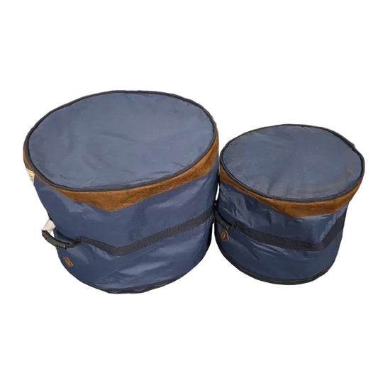 Used Tama Powerpad Designer Collection 5pc Drum Bag Set Navy Blue - Good - Drum Center Of Portsmouth