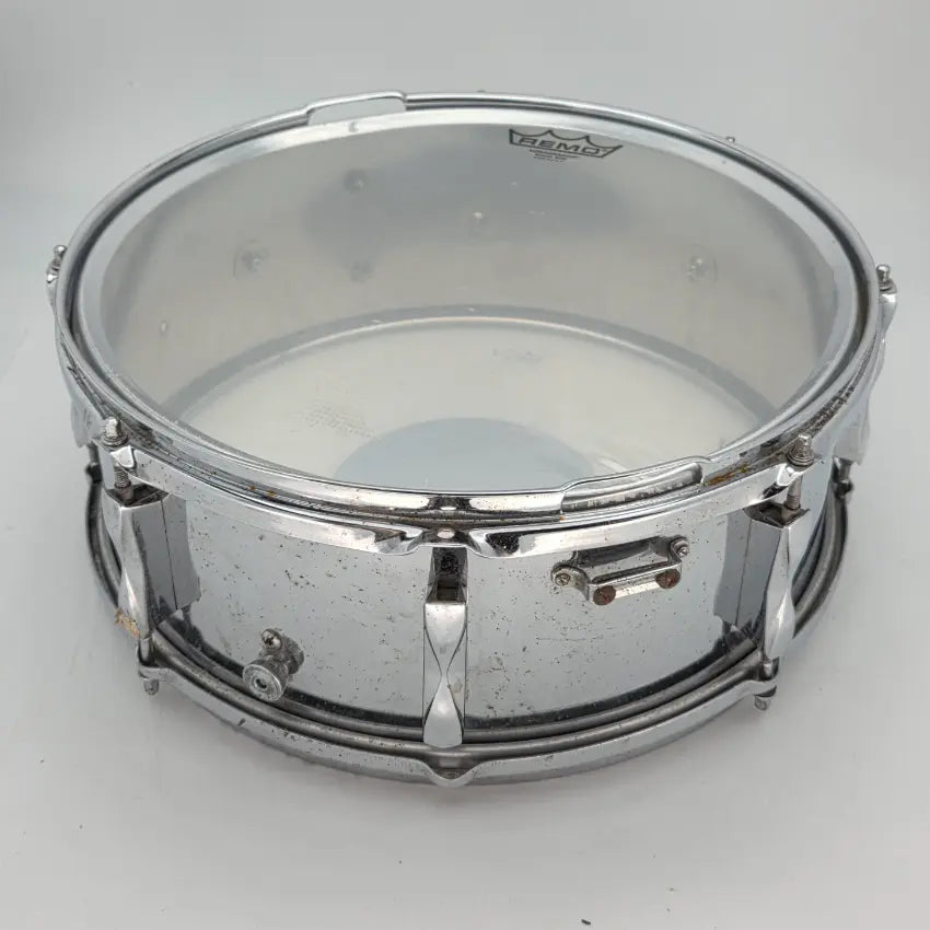 Used Premier Olympic Steel Shell Snare Drum 14x5 - Poor - Drum Center Of Portsmouth