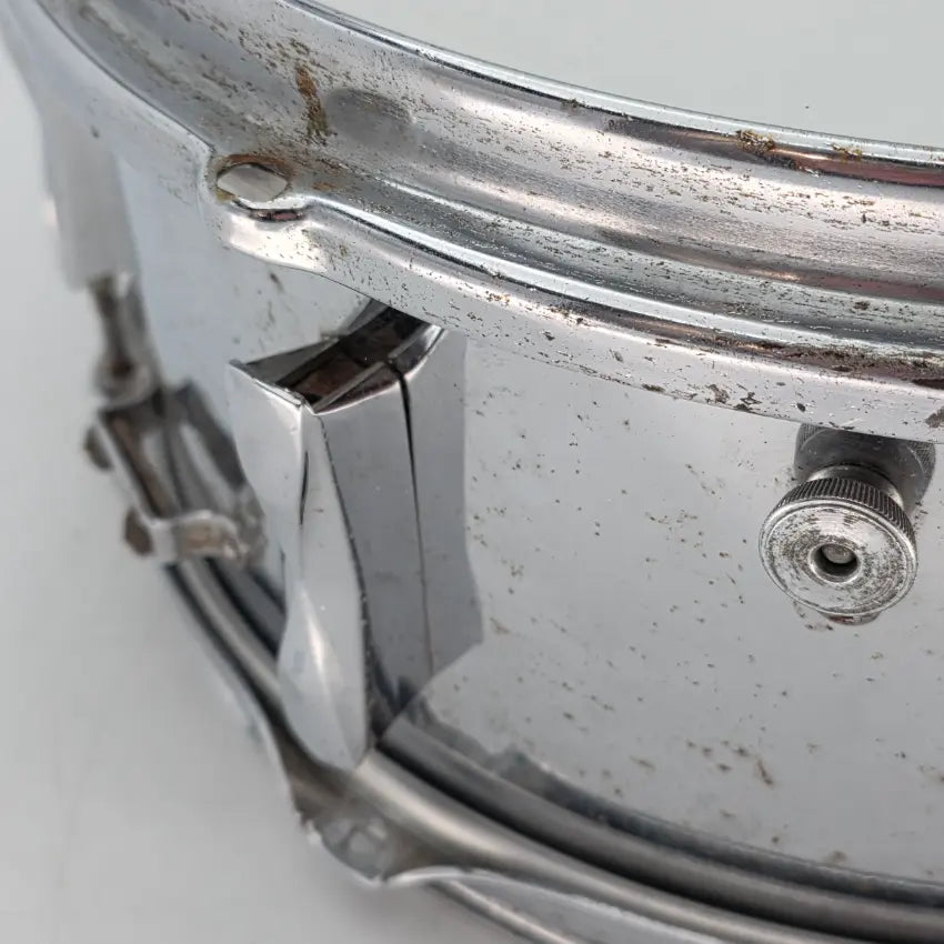 Used Premier Olympic Steel Shell Snare Drum 14x5 - Poor - Drum Center Of Portsmouth