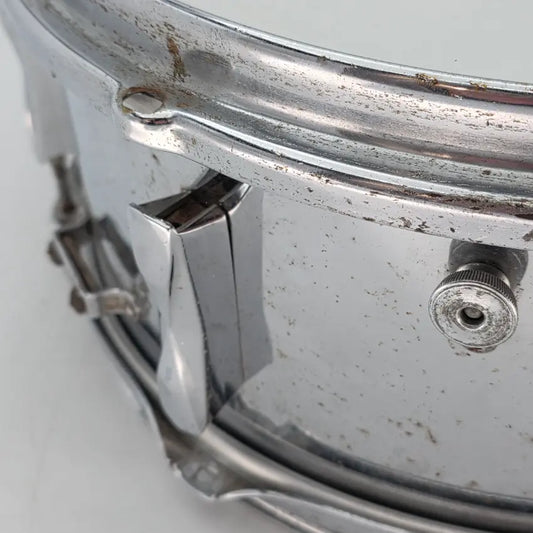 Used Premier Olympic Steel Shell Snare Drum 14x5 - Poor - Drum Center Of Portsmouth
