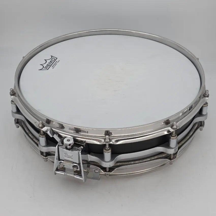 Used Pearl Free Floating Black Steel Piccolo Snare Drum 14x3.5 - Very Good - Drum Center Of Portsmouth