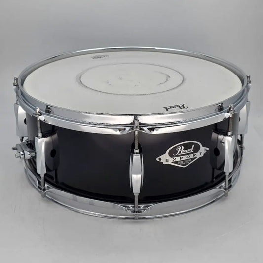 Used Pearl Export Snare Drum 14x5.5 Jet Black - Very Good - Drum Center Of Portsmouth