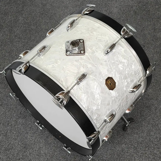 Used Vintage Gretsch Drum Set 69/70 4pc Drum Set White Marine Pearl - Very Good - Drum Center Of Portsmouth