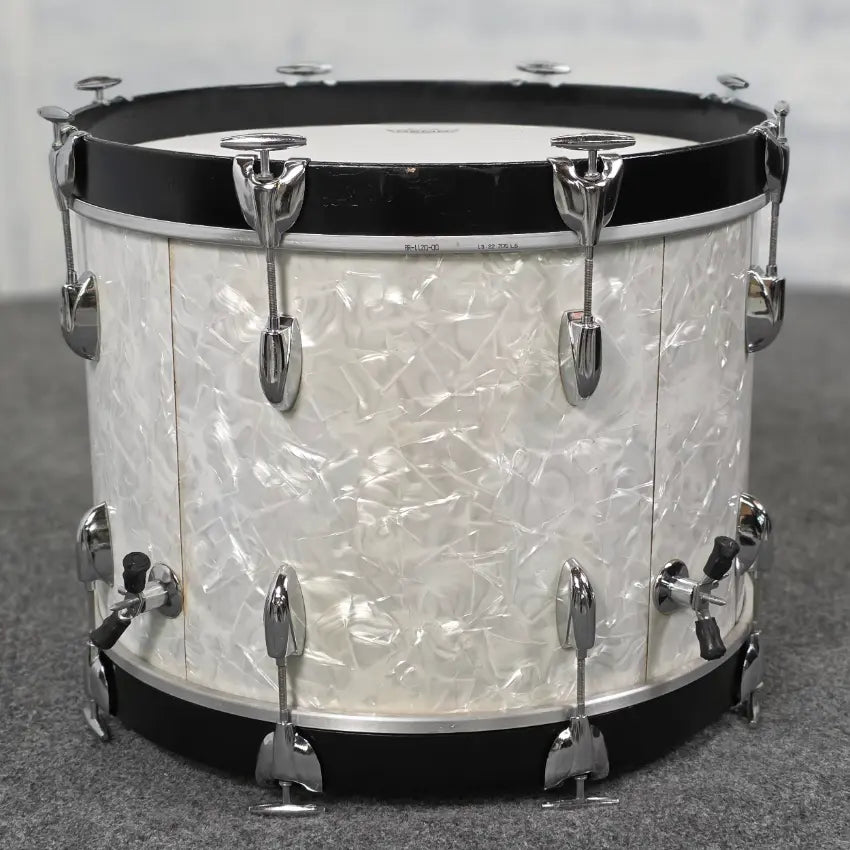 Used Vintage Gretsch Drum Set 69/70 4pc Drum Set White Marine Pearl - Very Good - Drum Center Of Portsmouth
