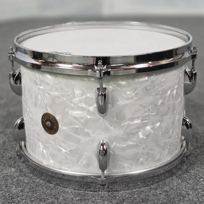 Used Vintage Gretsch Drum Set 69/70 4pc Drum Set White Marine Pearl - Very Good - Drum Center Of Portsmouth