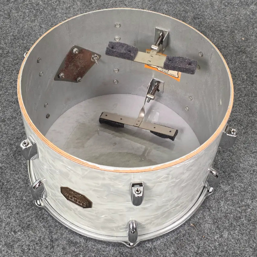 Used Vintage Gretsch Drum Set 69/70 4pc Drum Set White Marine Pearl - Very Good - Drum Center Of Portsmouth
