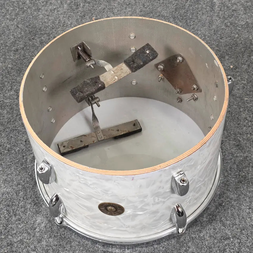 Used Vintage Gretsch Drum Set 69/70 4pc Drum Set White Marine Pearl - Very Good - Drum Center Of Portsmouth