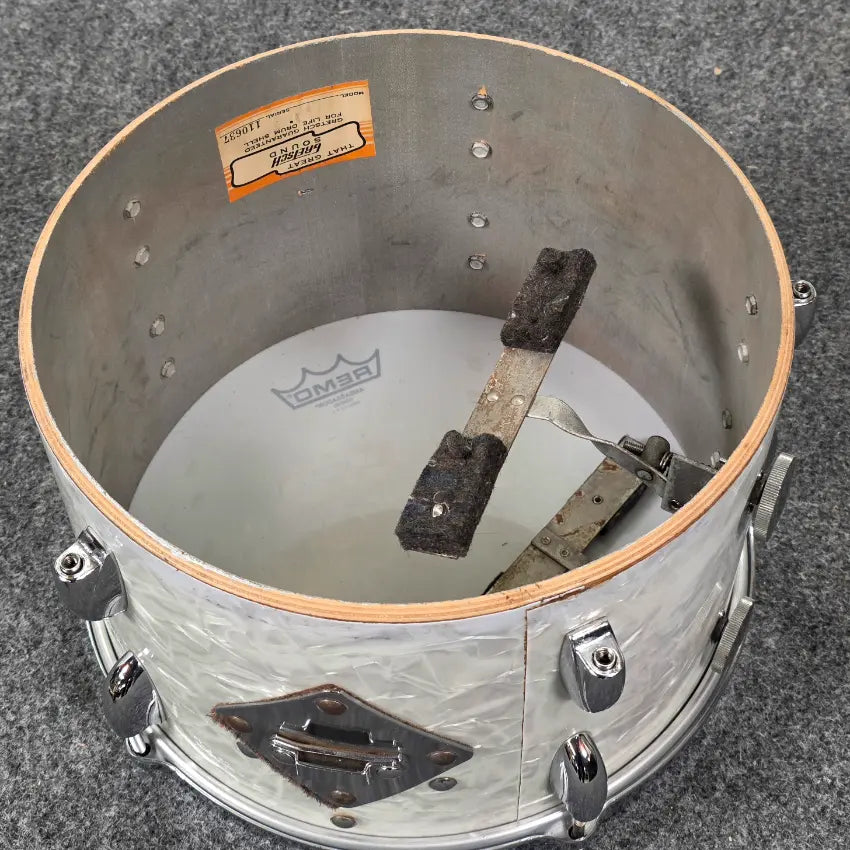 Used Vintage Gretsch Drum Set 69/70 4pc Drum Set White Marine Pearl - Very Good - Drum Center Of Portsmouth