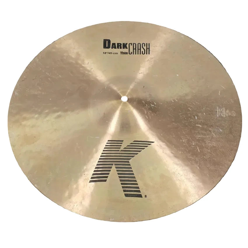 Used Zildjian K Dark Thin Crash Cymbal 18" - Good - Drum Center Of Portsmouth
