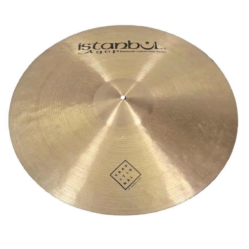 Used Istanbul Agop Traditional Medium Crash Cymbal 22" - Good - Drum Center Of Portsmouth