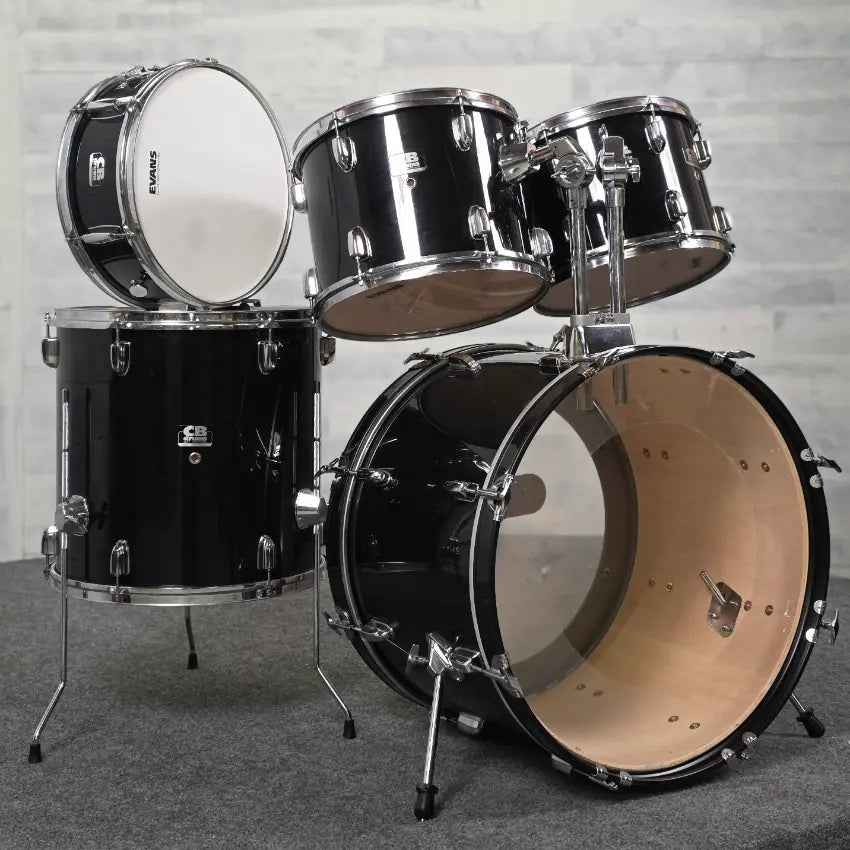 Used CB 5pc Drum Set Jet Black - Good - Drum Center Of Portsmouth