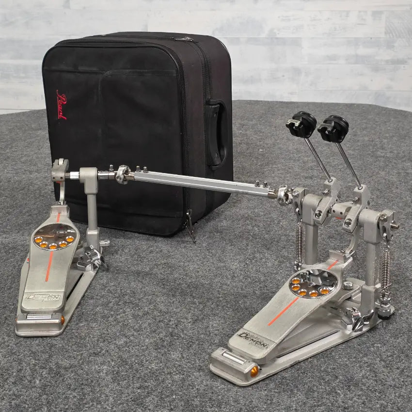 Used Pearl P3002D Demon Drive Double Bass Drum Pedal w/Case - Good - Drum Center Of Portsmouth