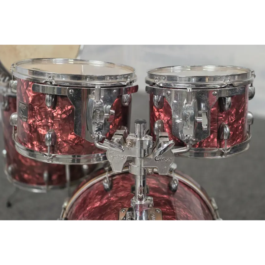 Used Gretsch Catalina Club 5pc Drum Set Burgundy Marine Pearl - Fair - Drum Center Of Portsmouth