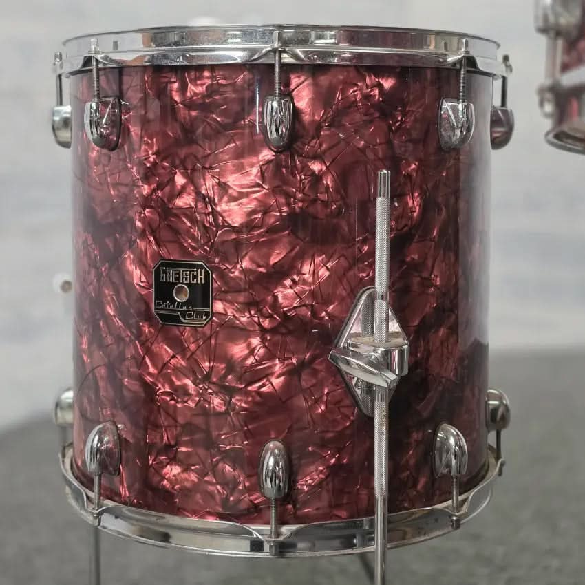 Used Gretsch Catalina Club 5pc Drum Set Burgundy Marine Pearl - Fair - Drum Center Of Portsmouth