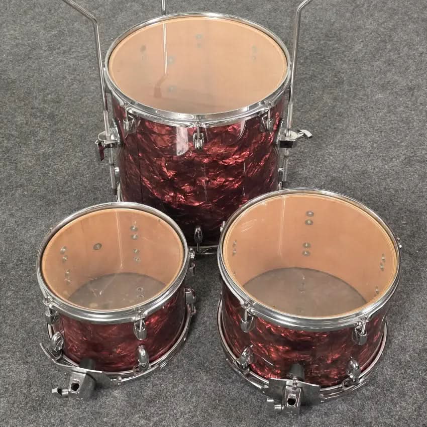 Used Gretsch Catalina Club 5pc Drum Set Burgundy Marine Pearl - Fair - Drum Center Of Portsmouth