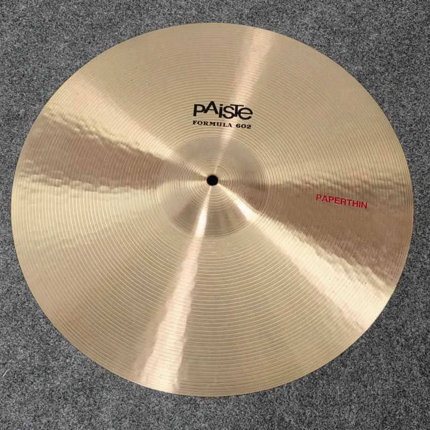 Used Paiste Formula 602 Paperthin Crash Cymbal 18" - Good - Drum Center Of Portsmouth