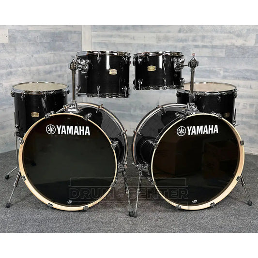 Yamaha Stage Custom Birch 6pc Drum Set (24" Double Bass) Raven Black - Drum Center Of Portsmouth