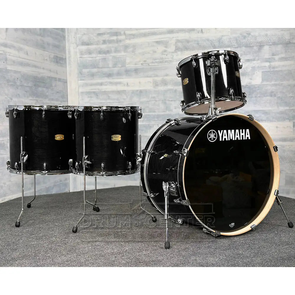 Yamaha Stage Custom Birch 4pc Drum Set 24/14/16/18 Raven Black - Drum Center Of Portsmouth