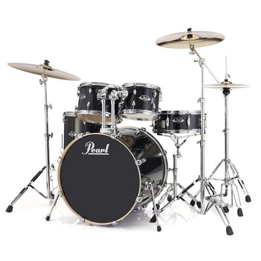 Pearl Export Lacquer Series 5 Piece Drum Set w/ Hardware - Black Smoke