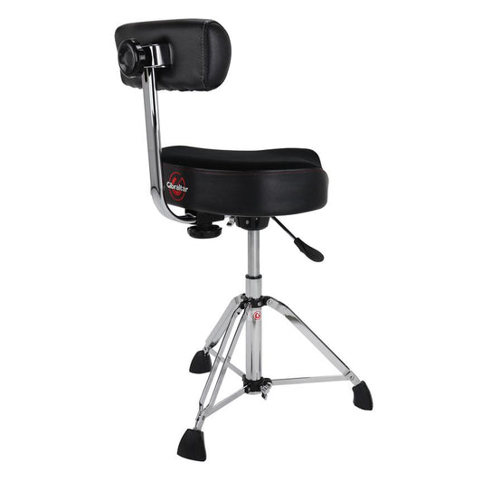 Gibraltar 9808HMB 9000 Series Hydraulic Cordura Saddle Drum Throne 16" w/Backrest