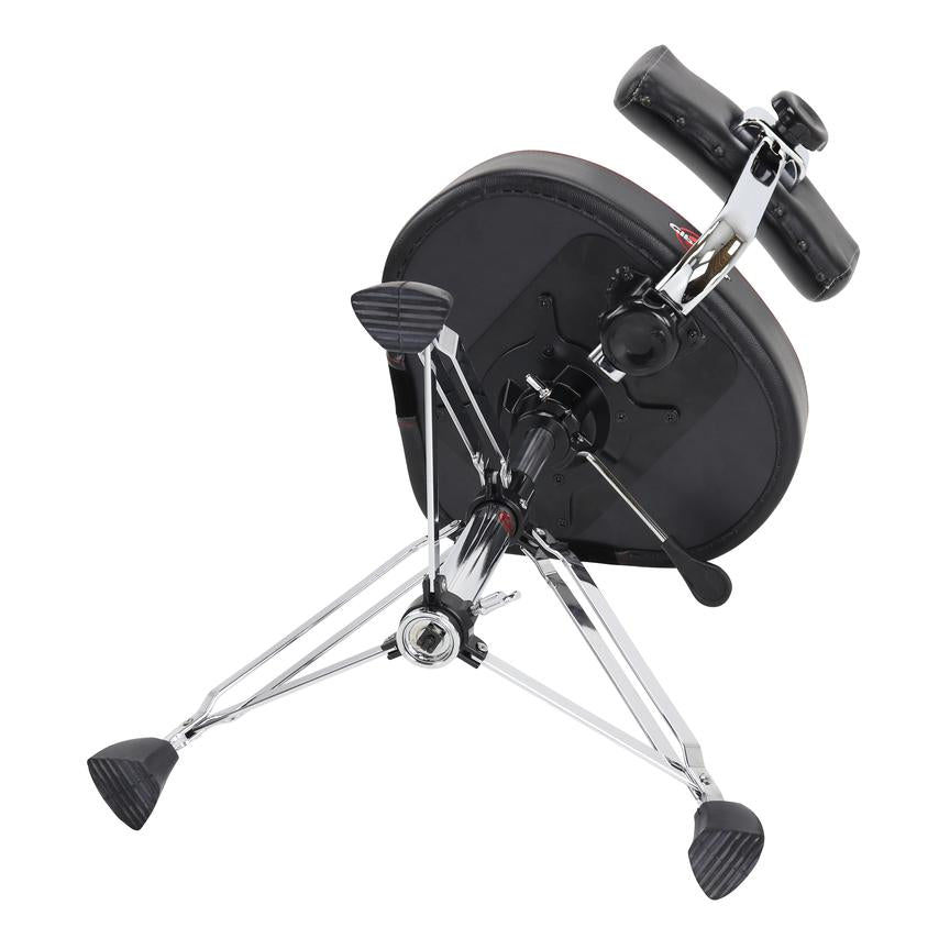 Gibraltar 9808HMB 9000 Series Hydraulic Cordura Saddle Drum Throne 16" w/Backrest