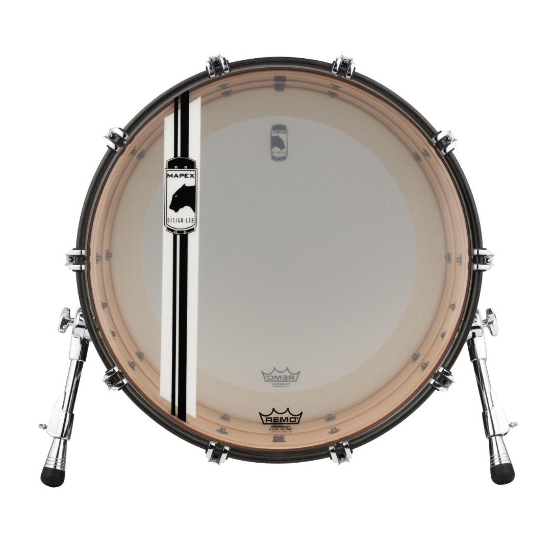 Mapex Black Panther Design Lab Equinox Bass Drum 24x15 Satin Black-1