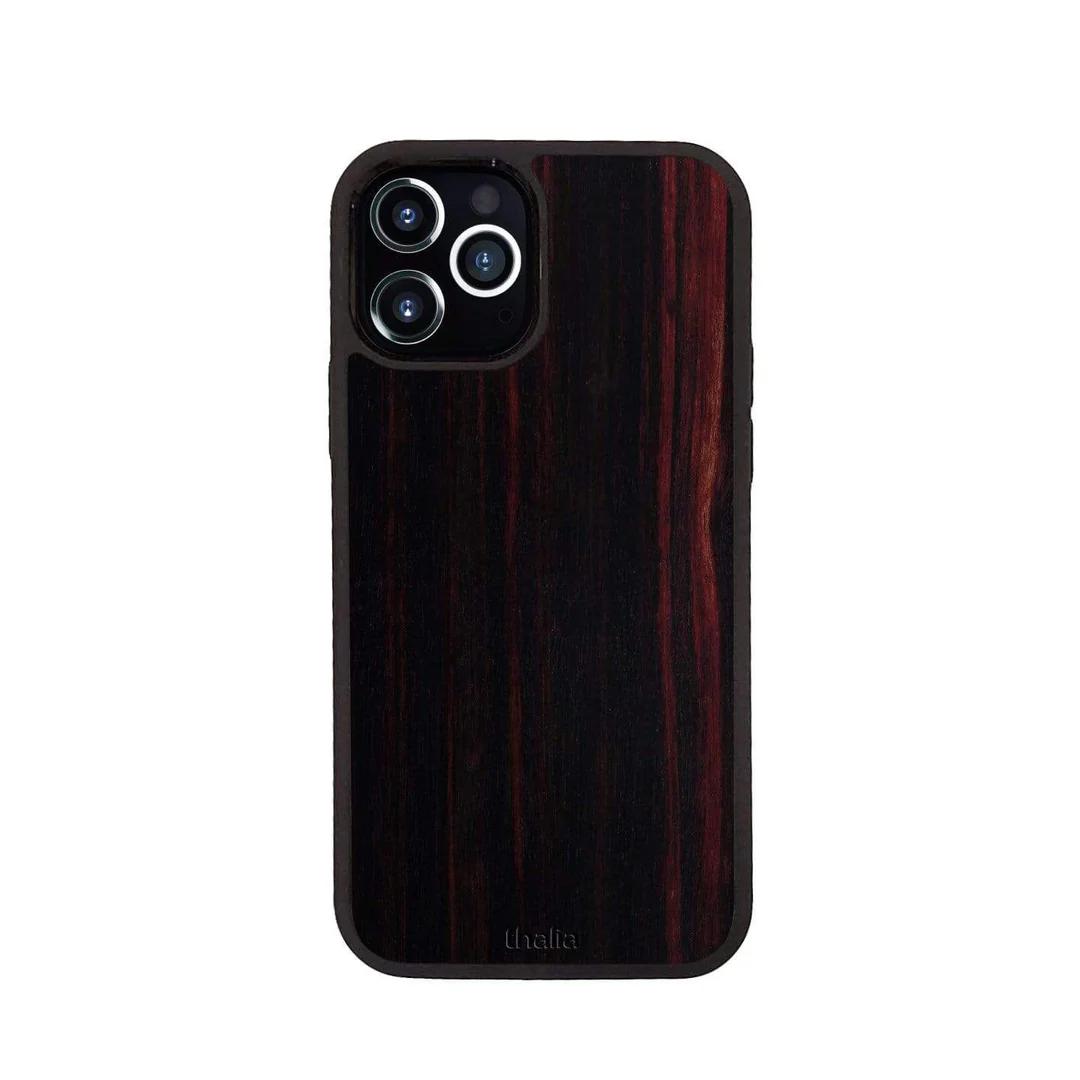 Thalia Just Wood Exotic Case for iPhone 15 Pro | Black Ebony