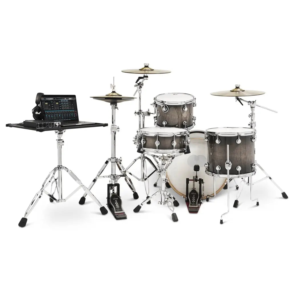 DW DWe 4pc Complete Electronic/Acoustic Drum Set Curly Maple Burst - Drum Center Of Portsmouth