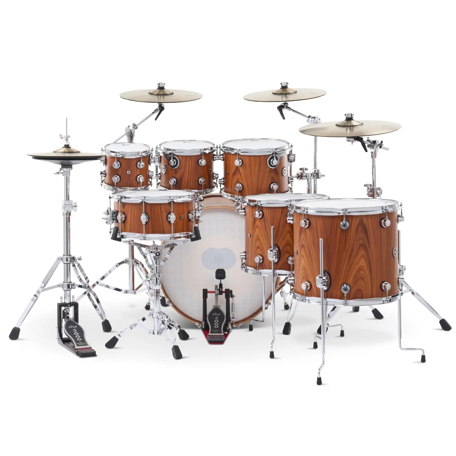 DW DWe 7pc Complete Electronic/Acoustic Drum Set Santos Rosewood - Drum Center Of Portsmouth