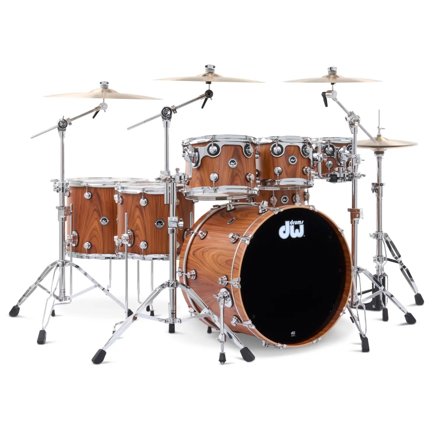 DW DWe 7pc Complete Electronic/Acoustic Drum Set Santos Rosewood - Drum Center Of Portsmouth