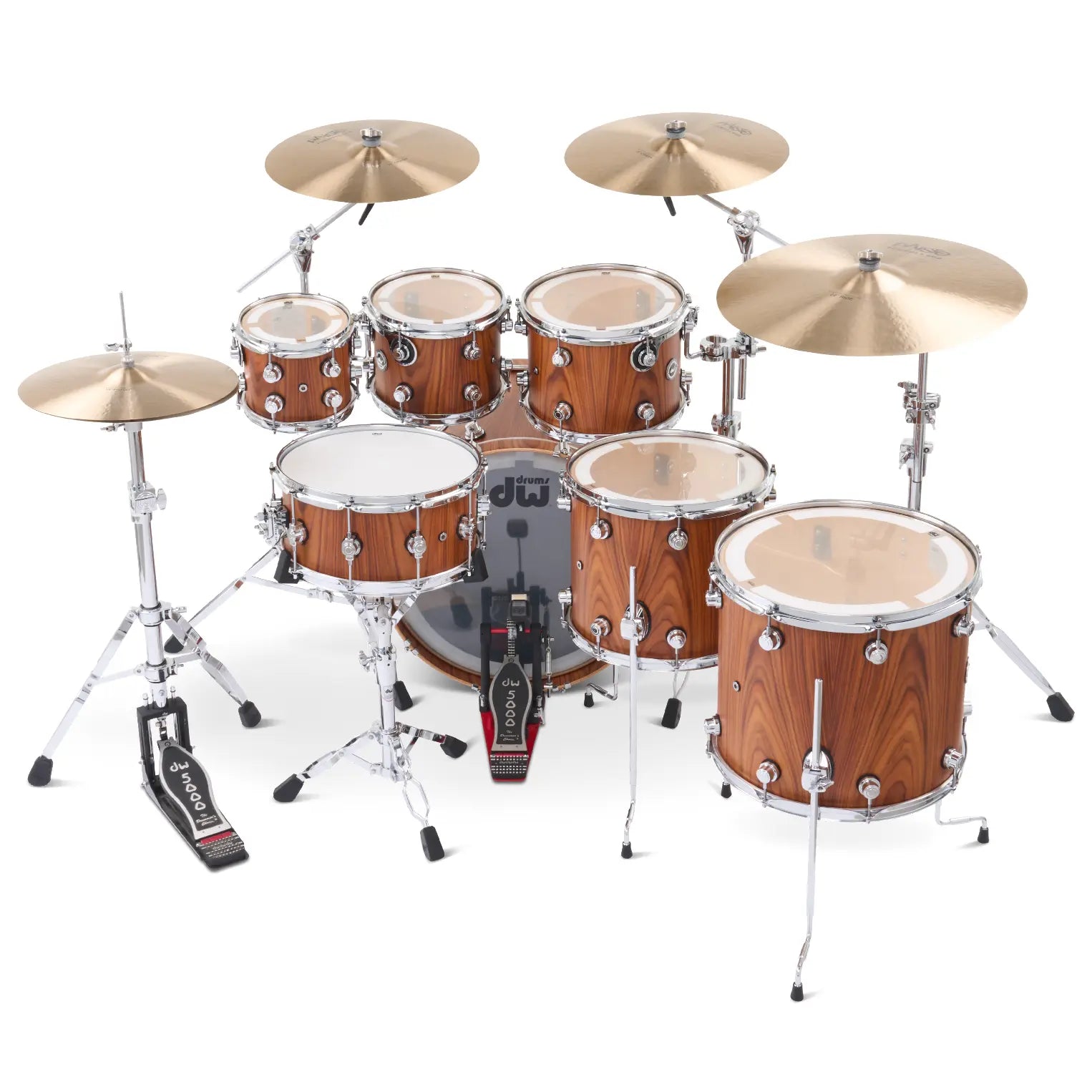 DW DWe 7pc Complete Electronic/Acoustic Drum Set Santos Rosewood - Drum Center Of Portsmouth
