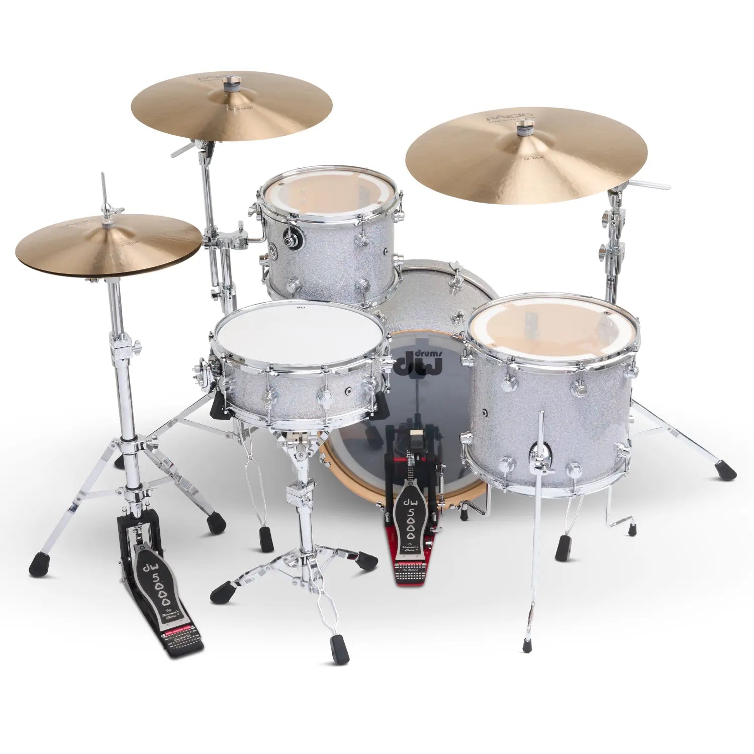 DW DWe 4pc Complete Electronic/Acoustic Drum Set w/Roland Cymbals & V71 Diamond Nebula