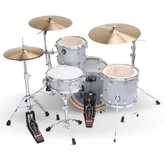 DW DWe 4pc Complete Electronic/Acoustic Drum Set w/Roland Cymbals & V71 Diamond Nebula