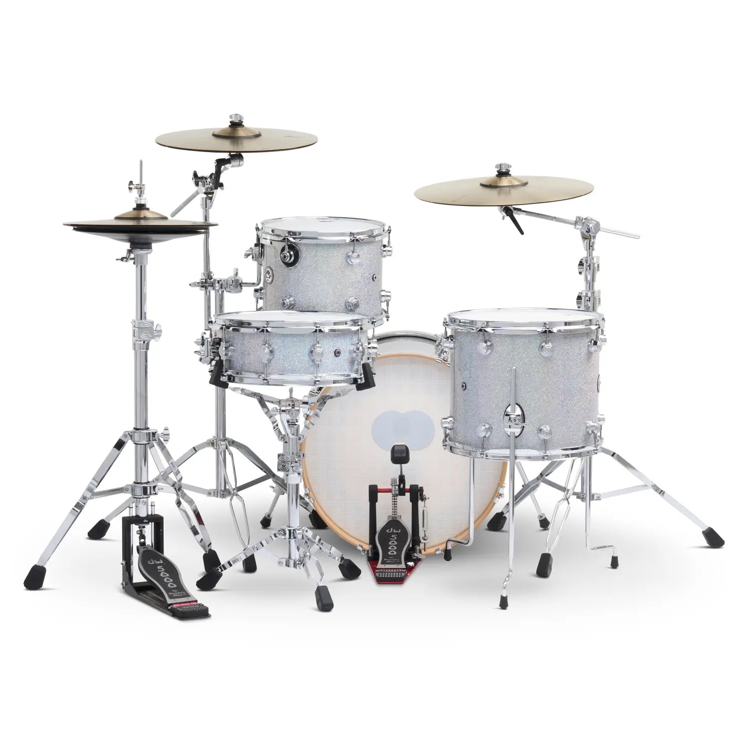 DW DWe 4pc Complete Electronic/Acoustic Drum Set w/Roland V51 Diamond Nebula