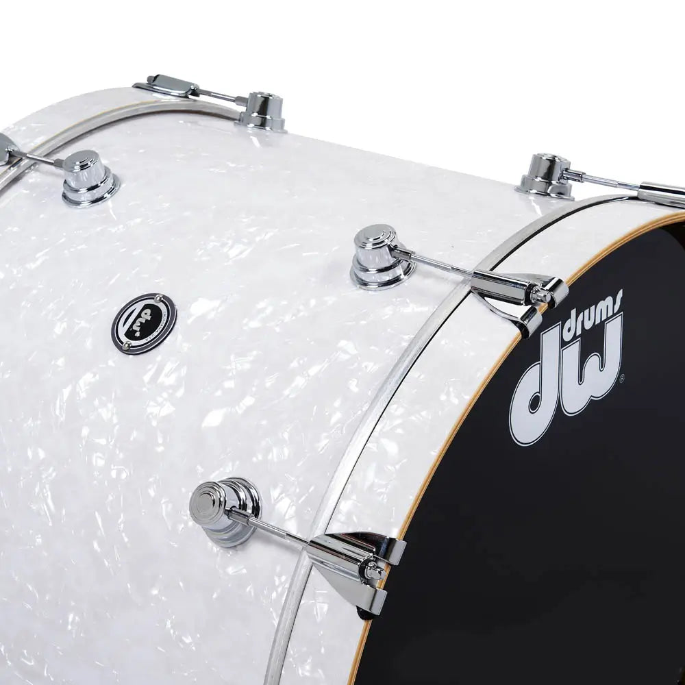 DW DWe 4pc Complete Electronic/Acoustic Drum Set w/Roland Cymbals White Marine Pearl - Drum Center Of Portsmouth