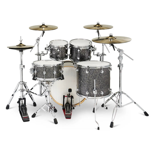 DW DWe 5pc Complete Electronic/Acoustic Drum Set w/Roland V51 Black Galaxy