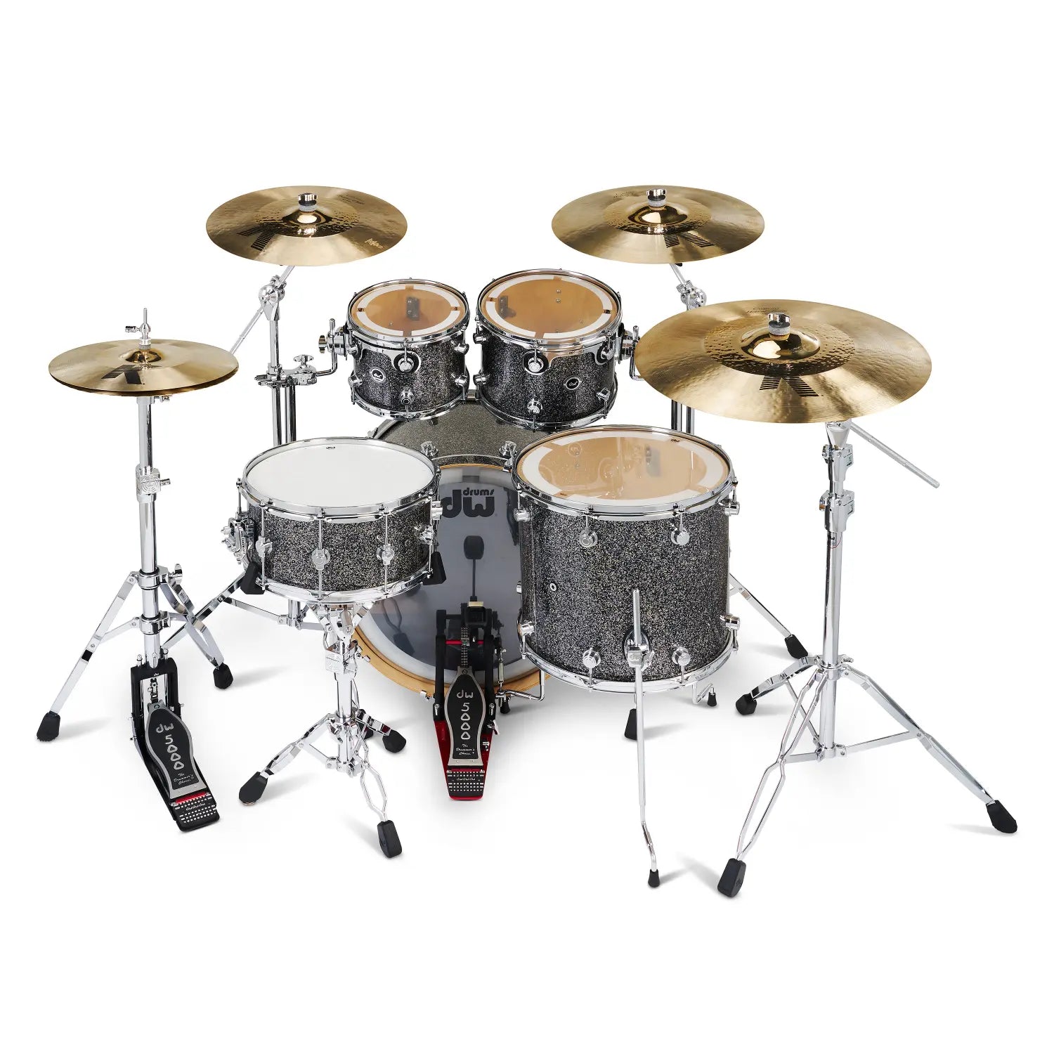 DW DWe 5pc Complete Electronic/Acoustic Drum Set w/Roland V71 Black Galaxy