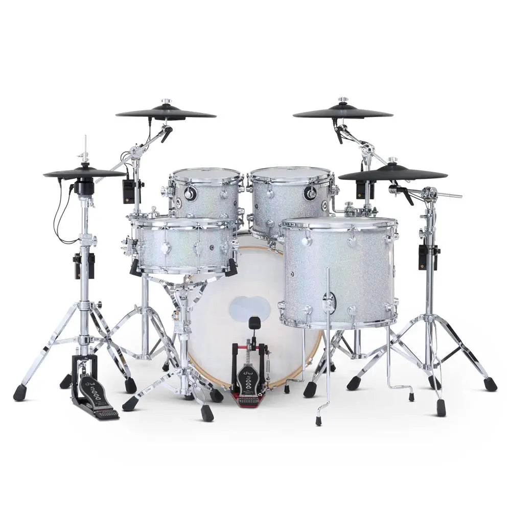 DW DWe 5pc Complete Electronic/Acoustic Drum Set w/Roland Cymbals Diamond Nebula - Drum Center Of Portsmouth