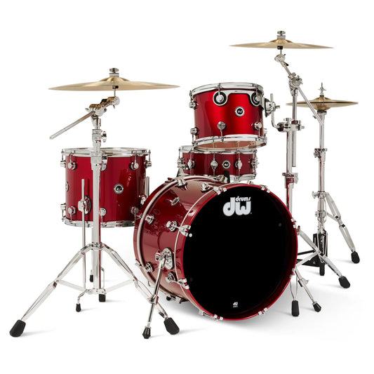 DW DWe 4pc Complete Electronic/Acoustic Drum Set w/Roland V71 Black Cherry Metallic