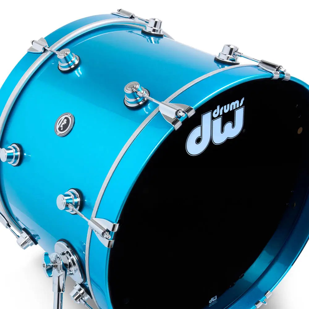DW DWe 4pc Complete Electronic/Acoustic Drum Set w/Roland Cymbals Laser Blue Metallic - Drum Center Of Portsmouth