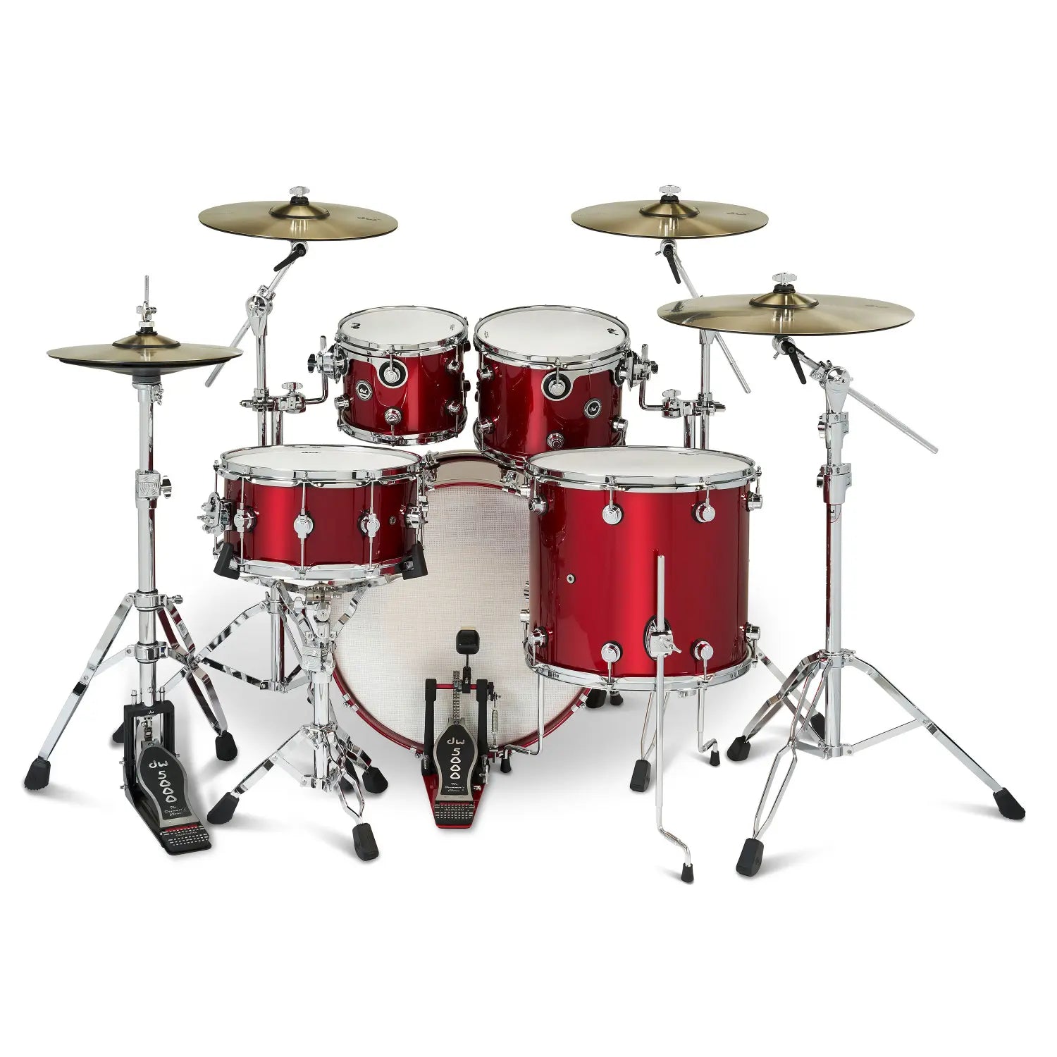 DW DWe 5pc Complete Electronic/Acoustic Drum Set w/Roland V71 Black Cherry Metallic