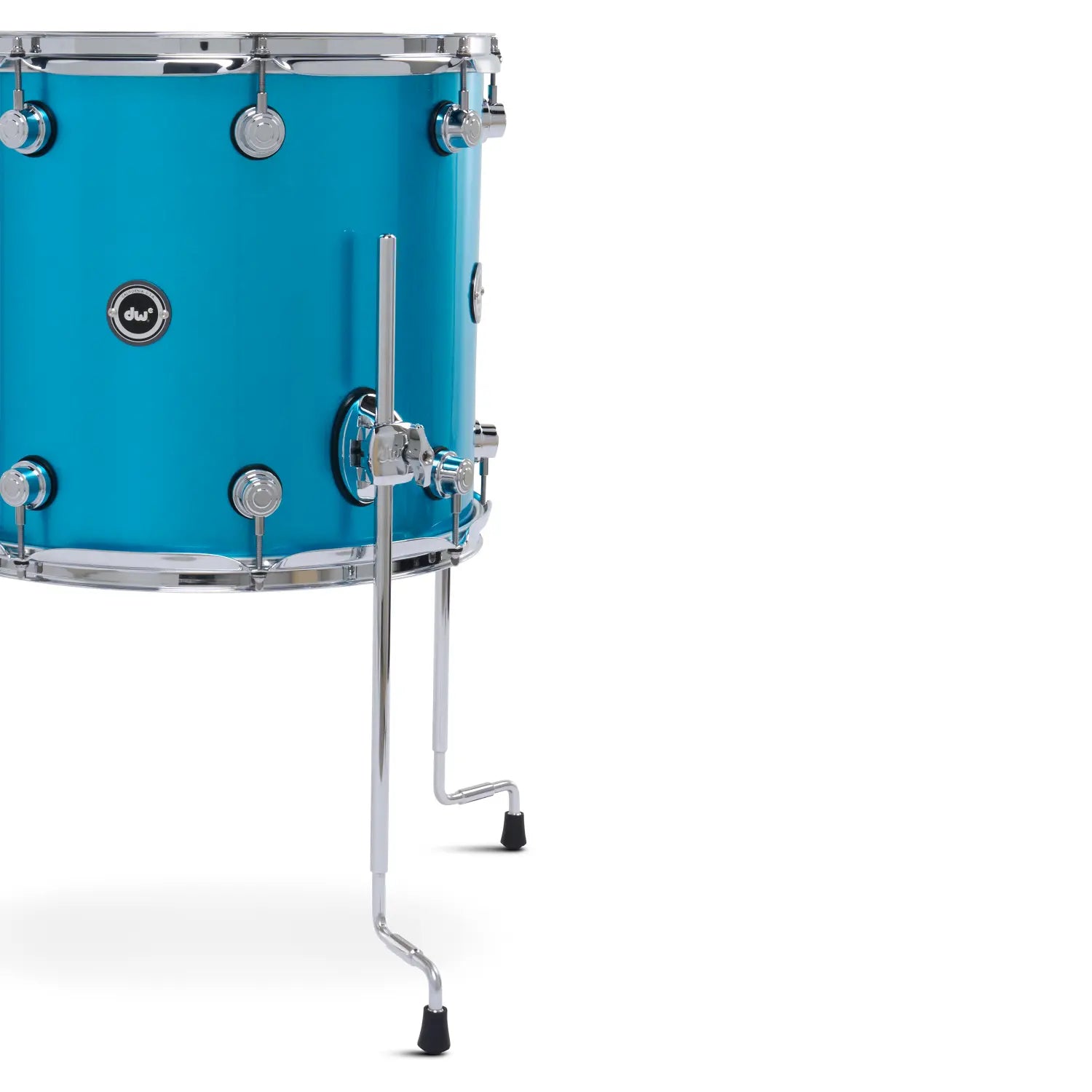 DW DWe 5pc Complete Electronic/Acoustic Drum Set w/Roland Cymbals & V71 Laser Blue Metallic